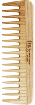  TEK Medium sized wooden comb with wide teeth 